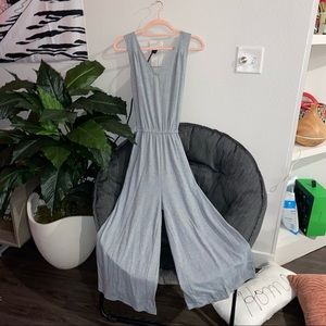 Gray Tie Back Jumpsuit